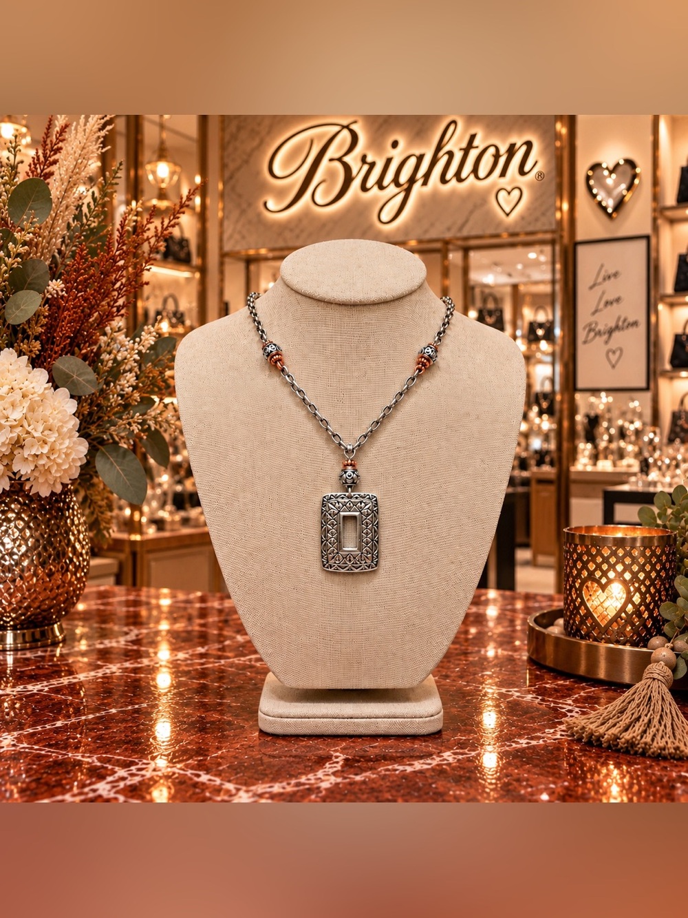 Brighton Copper & Silver “Canyon” Necklace